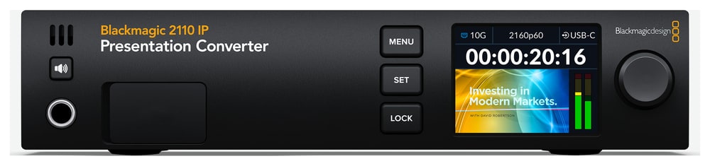 Blackmagic 2110 IP Presentation Converter – Predný USB-C a ovládanie