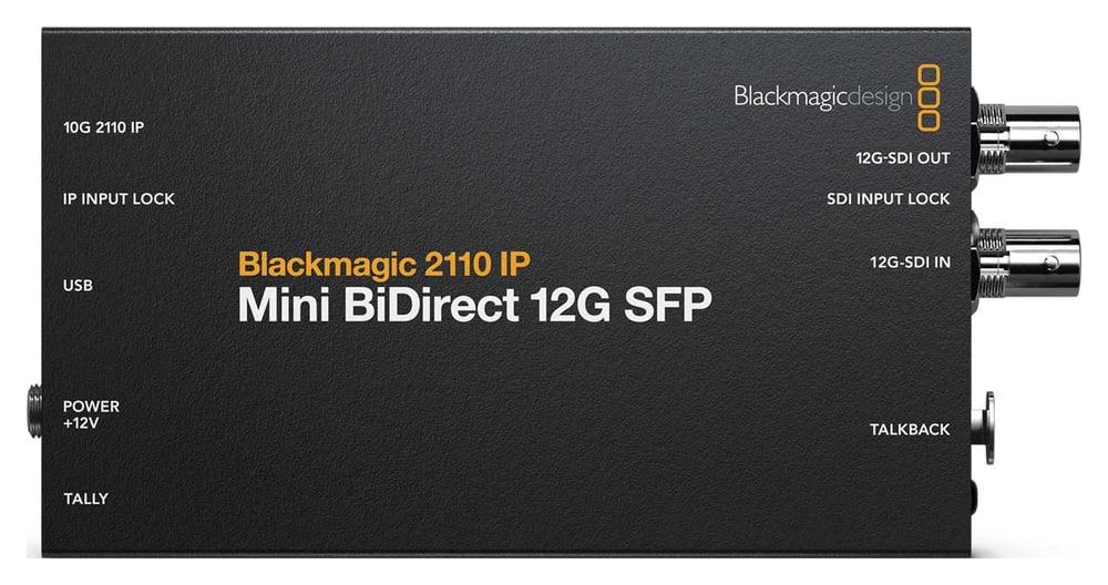 Blackmagic 2110 IP Mini BiDirect 12G SFP – Programový návrat aj talkback