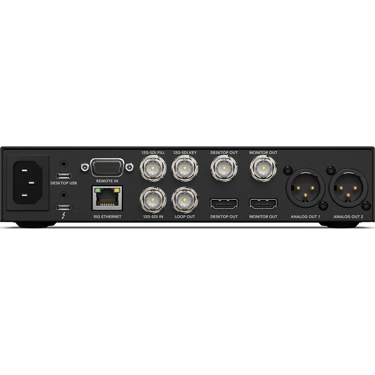 Blackmagic Media Player 10G, zadný pohľad