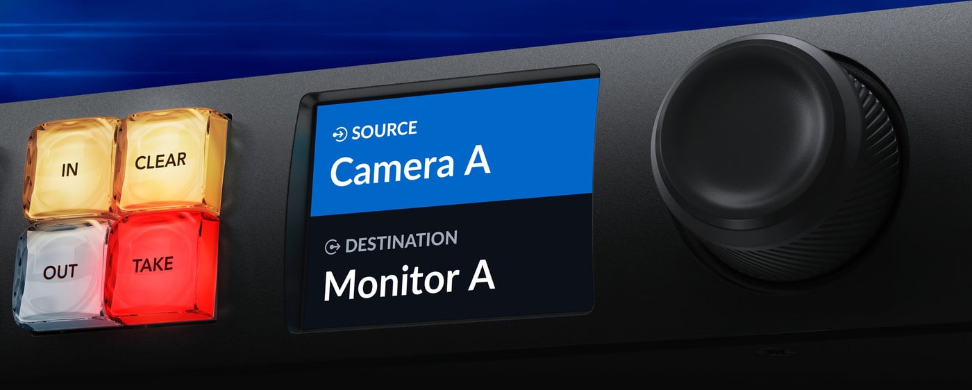 Blackmagic Ethernet Switch 360P – Routovanie IP videa z čelného panela
