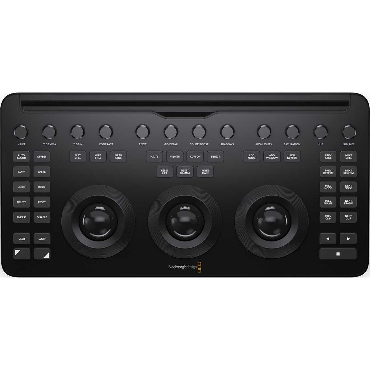 Blackmagic DaVinci Resolve Micro Color Panel, pohľad zhora