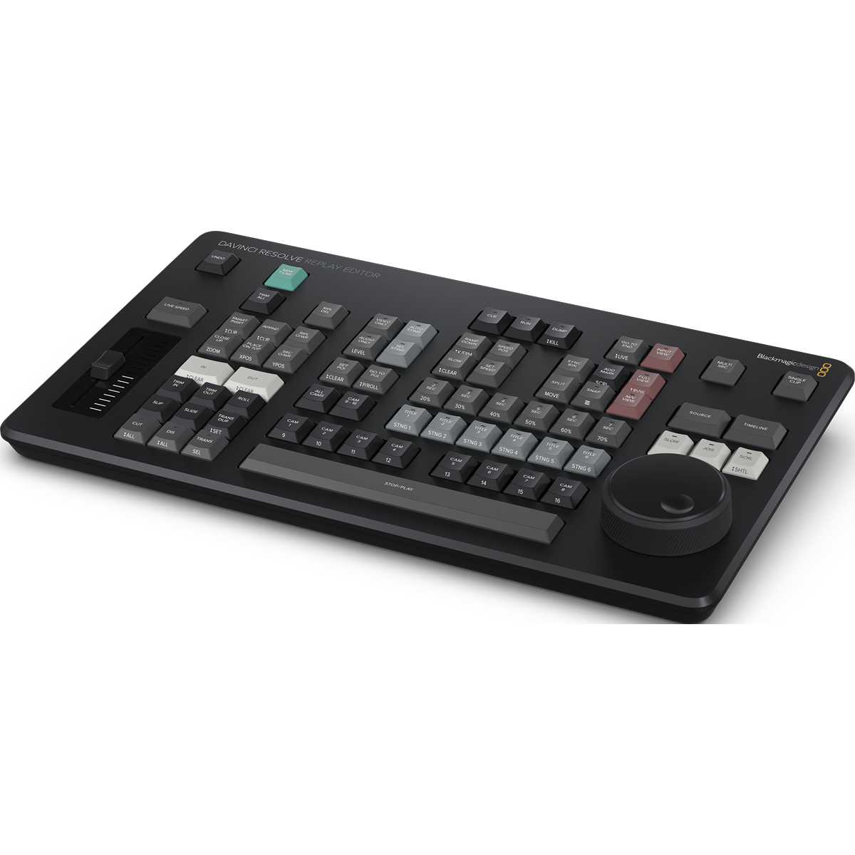Blackmagic DaVinci Resolve Replay Editor, šikmý pohľad