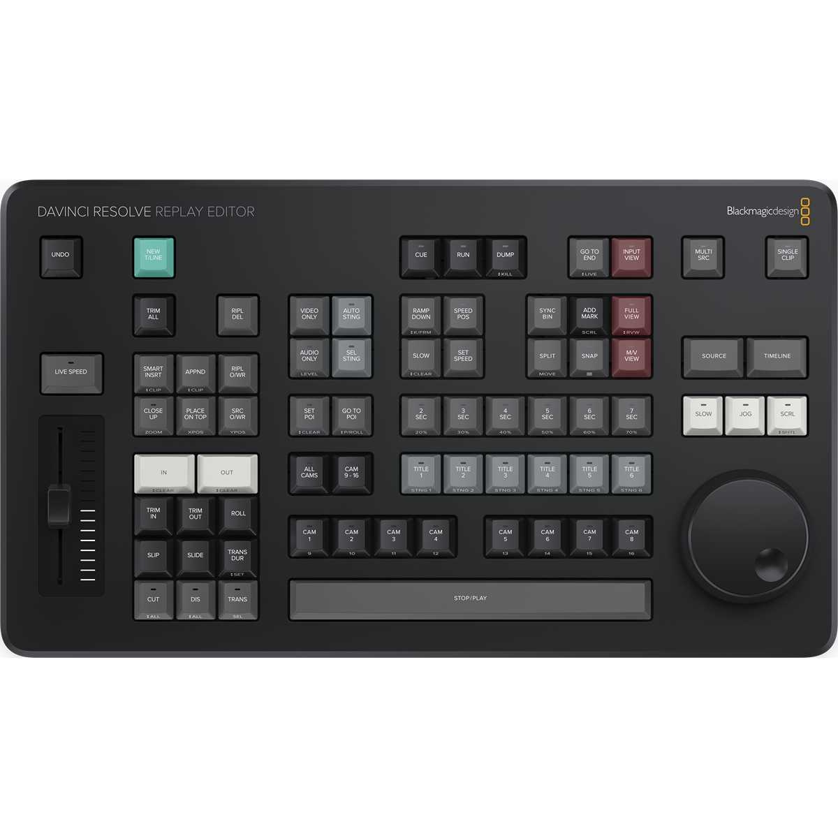 Blackmagic DaVinci Resolve Replay Editor, pohľad zhora