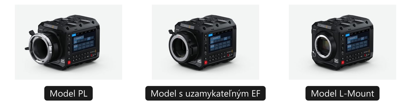 Blackmagic PYXIS – Model PL, Model s uzamykateľným EF, Model L-Mount