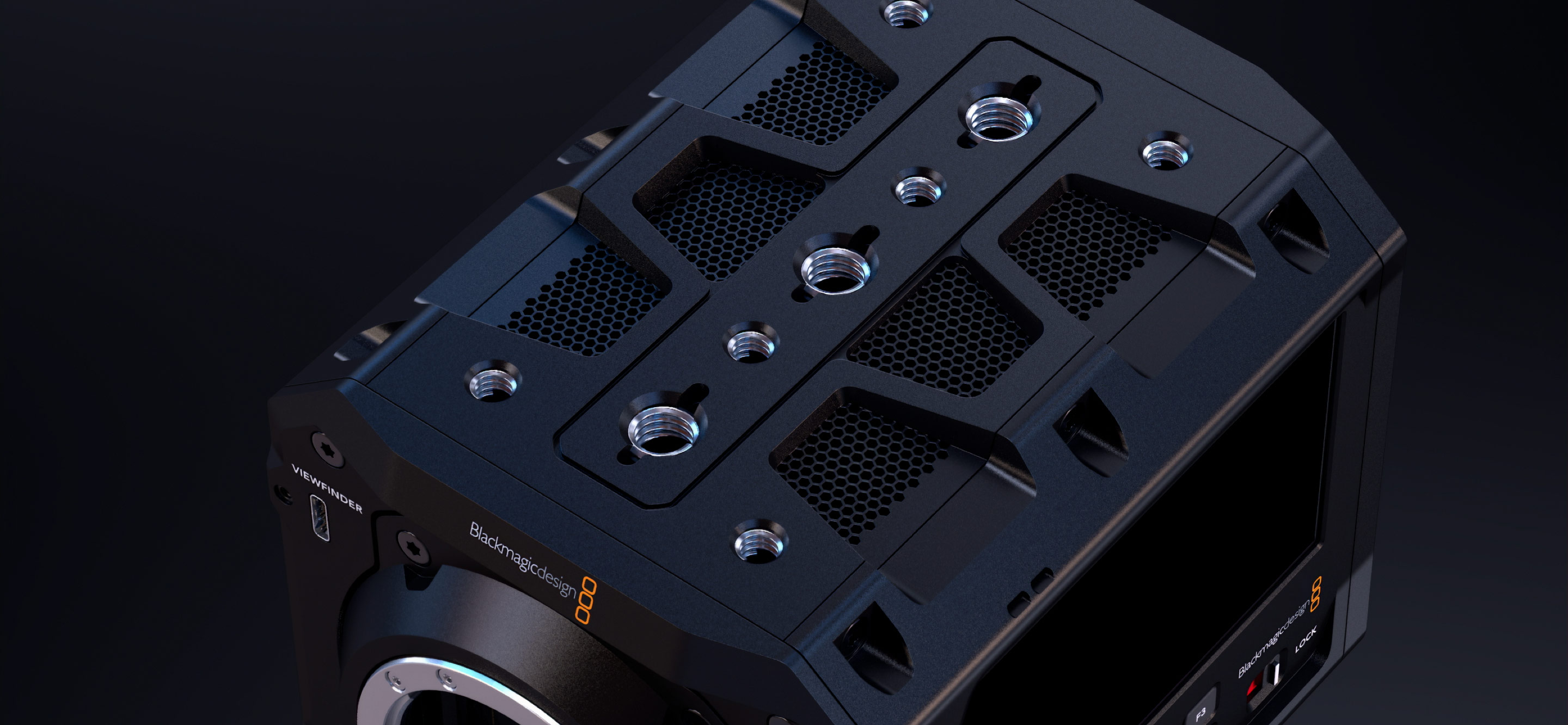 Blackmagic PYXIS 6K EF s uzamykateľným EF bajonetom – Telo pripravené pre rig