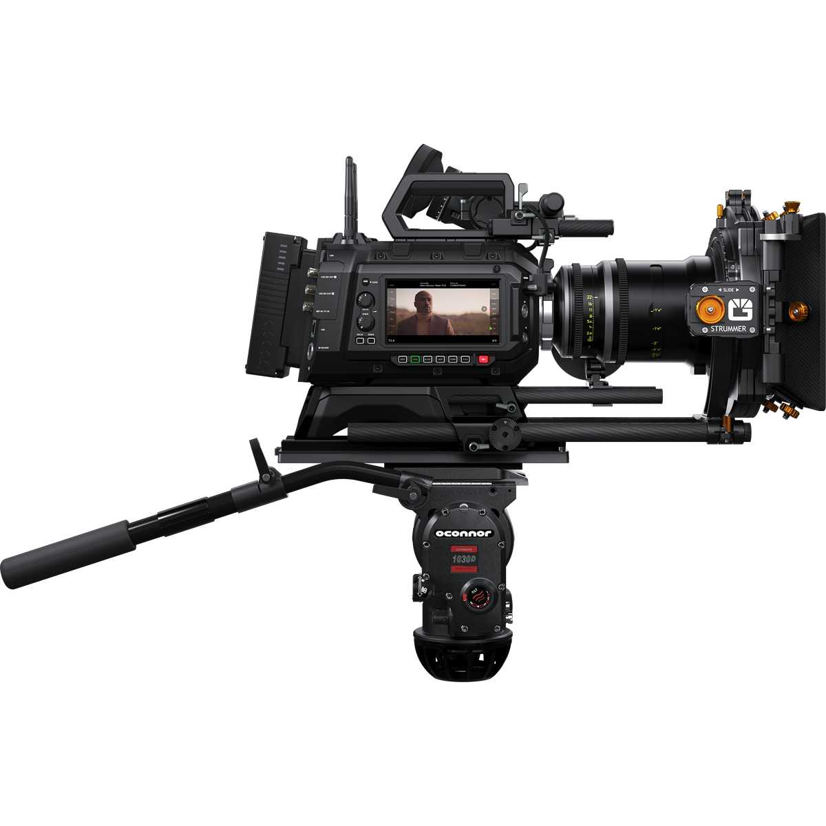 Blackmagic URSA Cine 12K LF s hľadáčikom EVF, ľavý pohľad