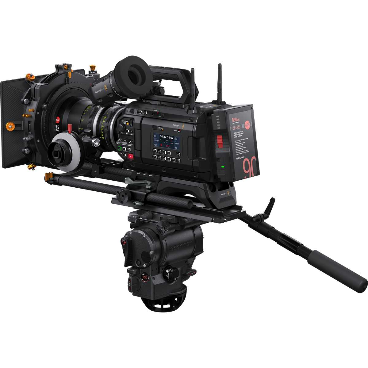 Blackmagic URSA Cine 12K LF s hľadáčikom EVF, pohľad zozadu