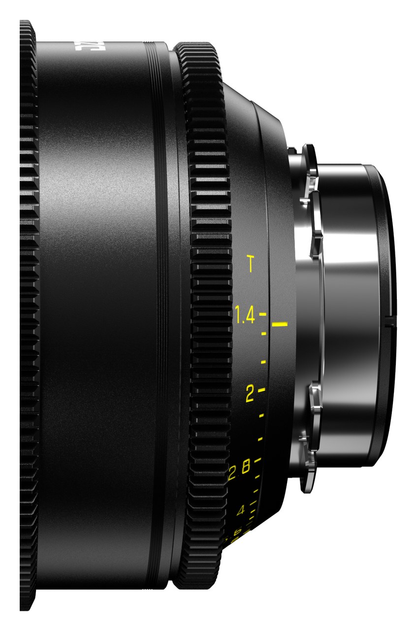 Detail objektivu DZOFILM Arles Prime 100 mm