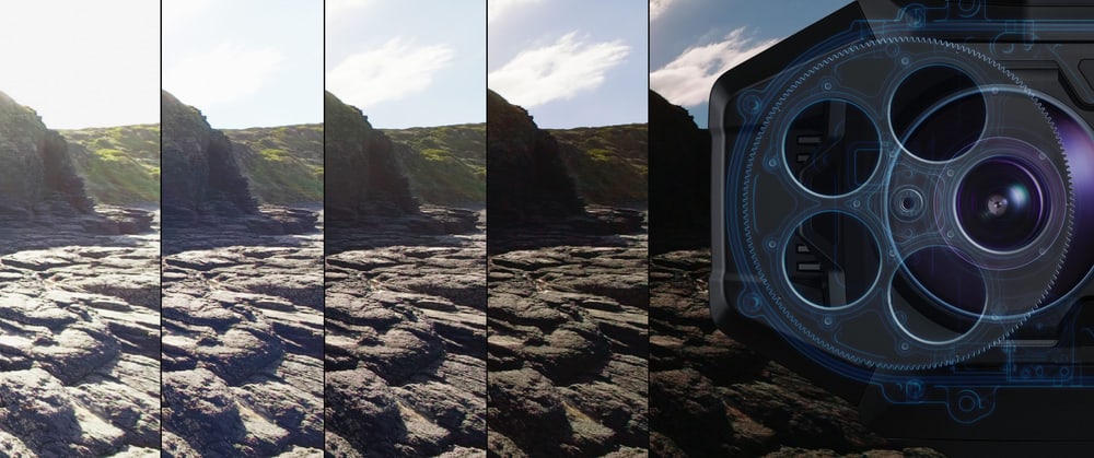 Blackmagic URSA Cine Immersive – ND filtre 2 až 8 EV