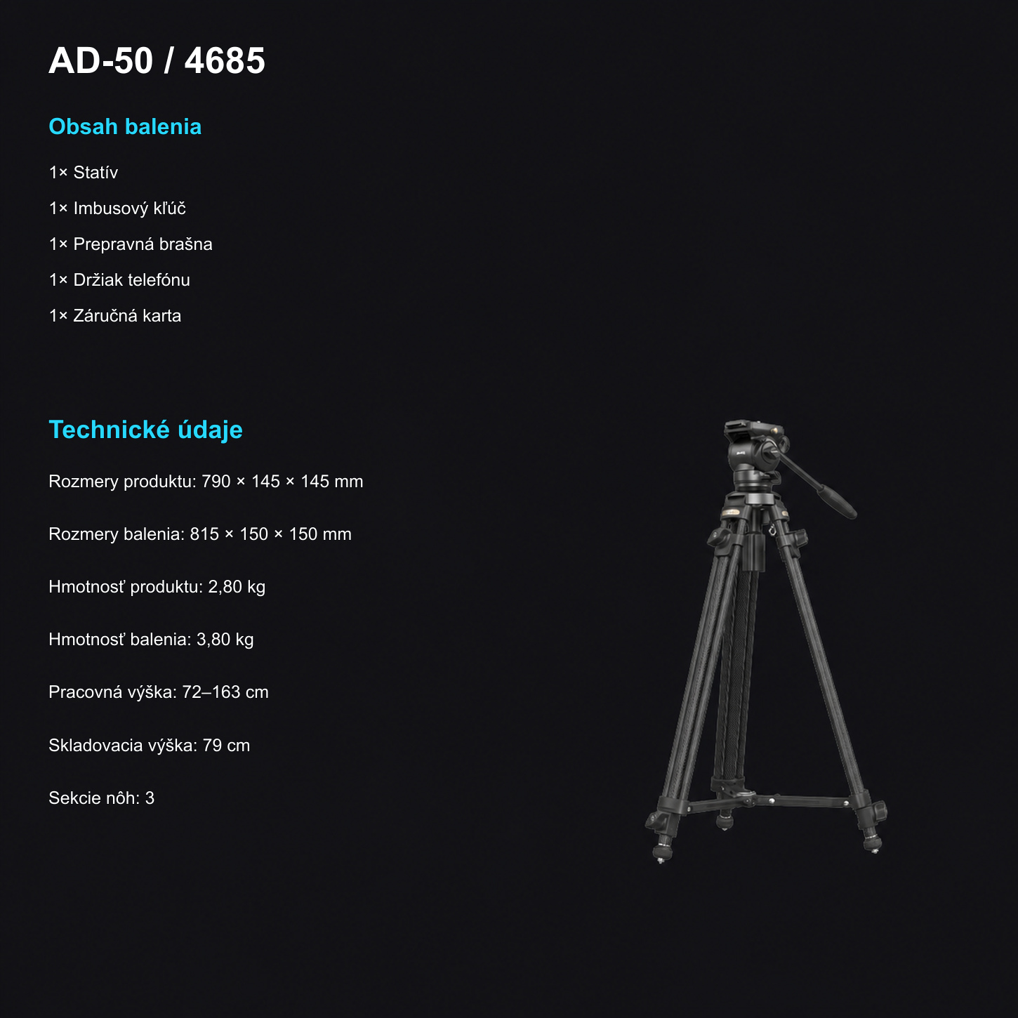 SmallRig AD-50 Lite 4684 – slovenská infografika – 11/12