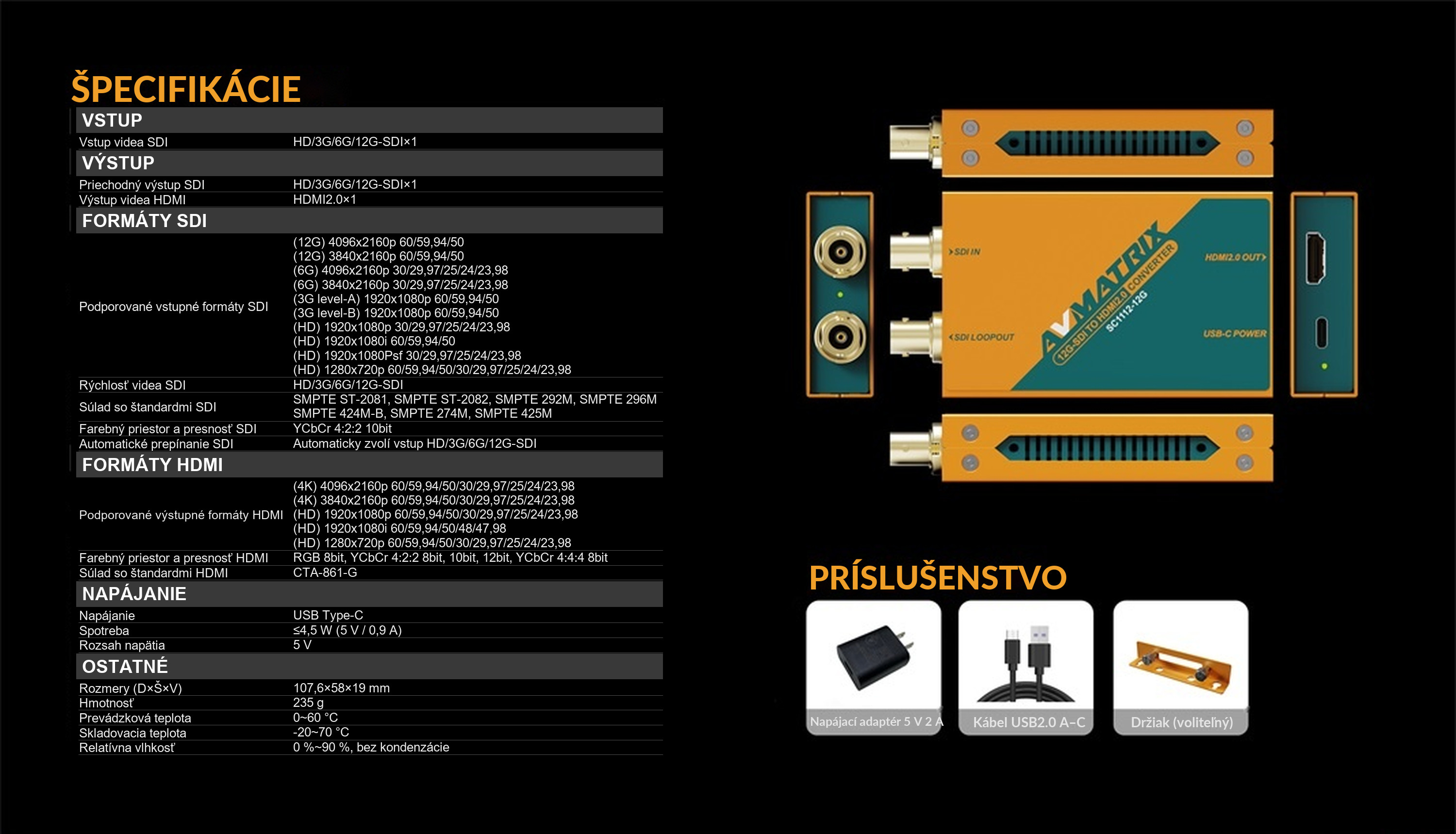 AVMATRIX SC1112-12G – infografika