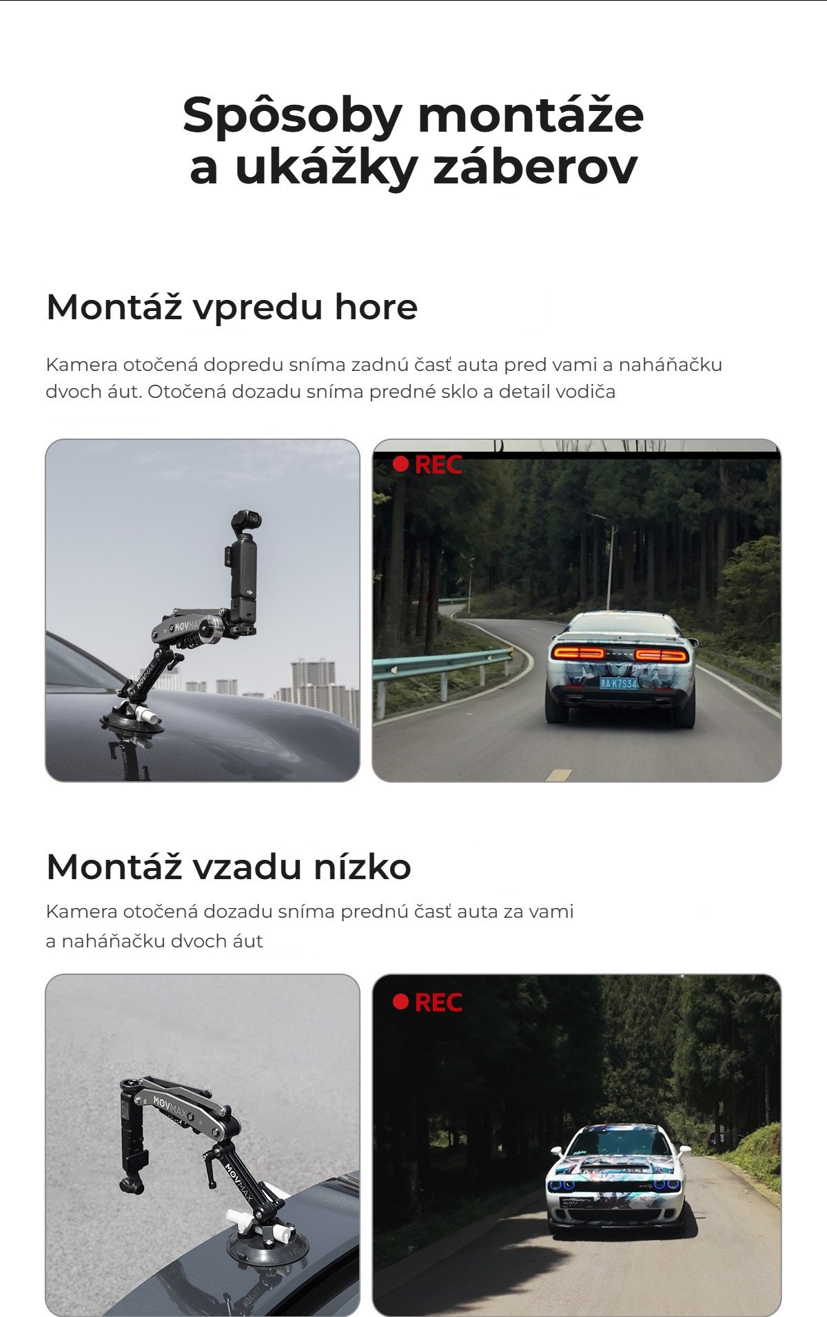 Montáž vpredu a vzadu