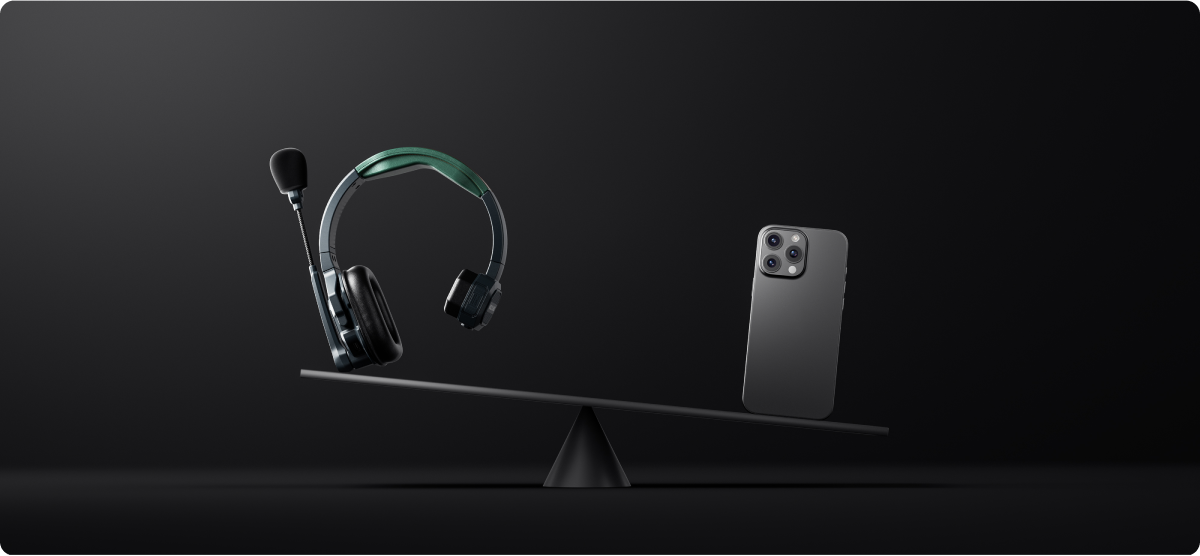 Solidcom SE Pro with an external earpiece