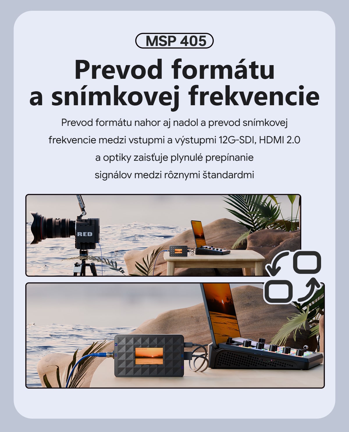 Zmena formátu a snímkovej frekvencie