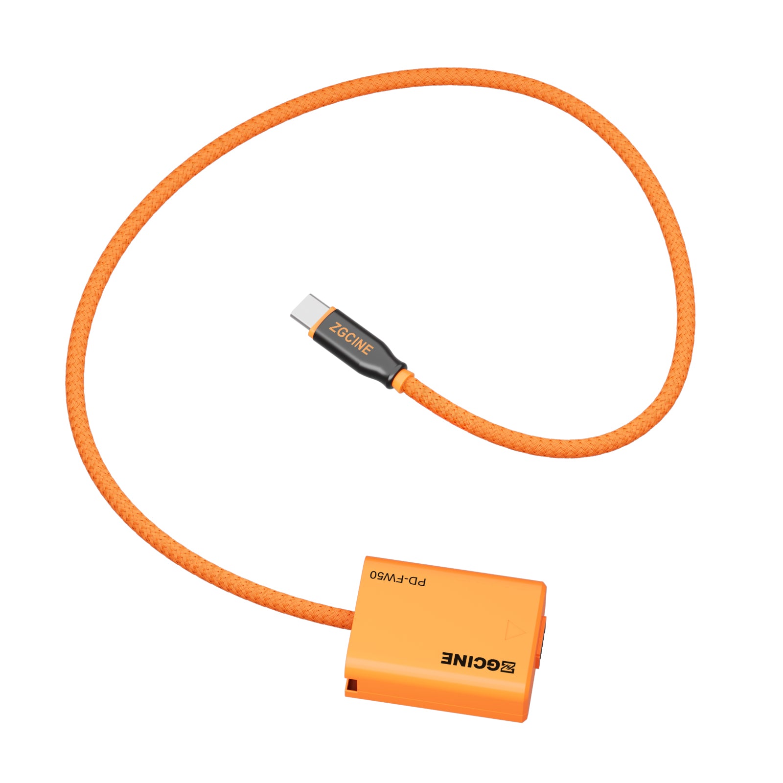 Kábel ZGCINE PD-FW50 s atrapou batérie a USB-C PD
