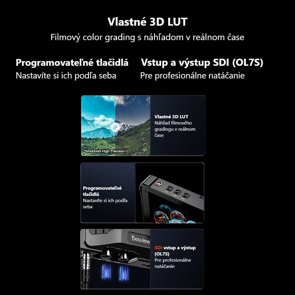 Desview OL7S – Vlastné 3D LUT a programovateľné tlačidlá