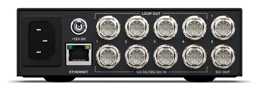 Blackmagic Videohub Mini 4x2 12G – Slučkový výstup pri každom vstupe