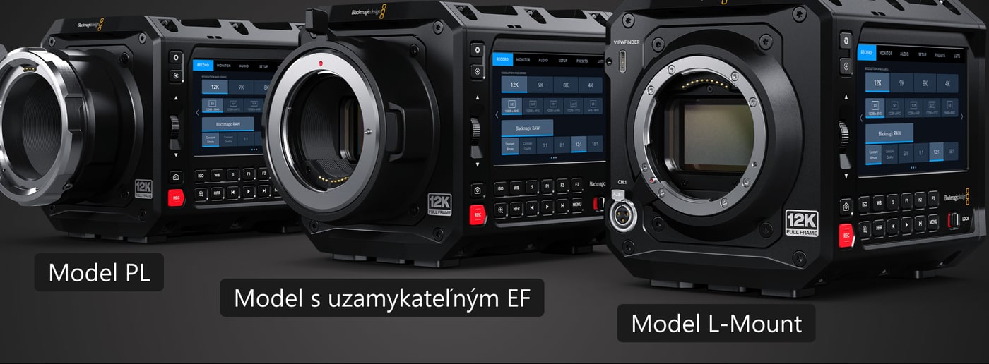 Blackmagic PYXIS – Model PL, Model s uzamykateľným EF, Model L-Mount