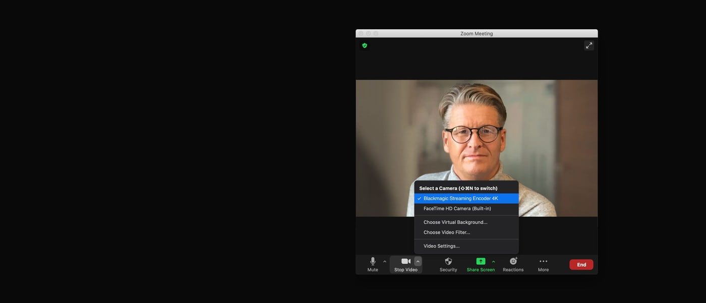 Blackmagic Streaming Encoder 4K – Výstup ako webkamera