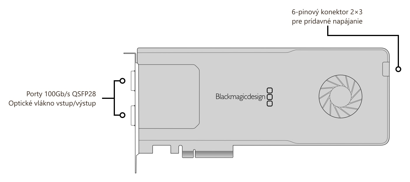 DeckLink IP 100G – Konektory