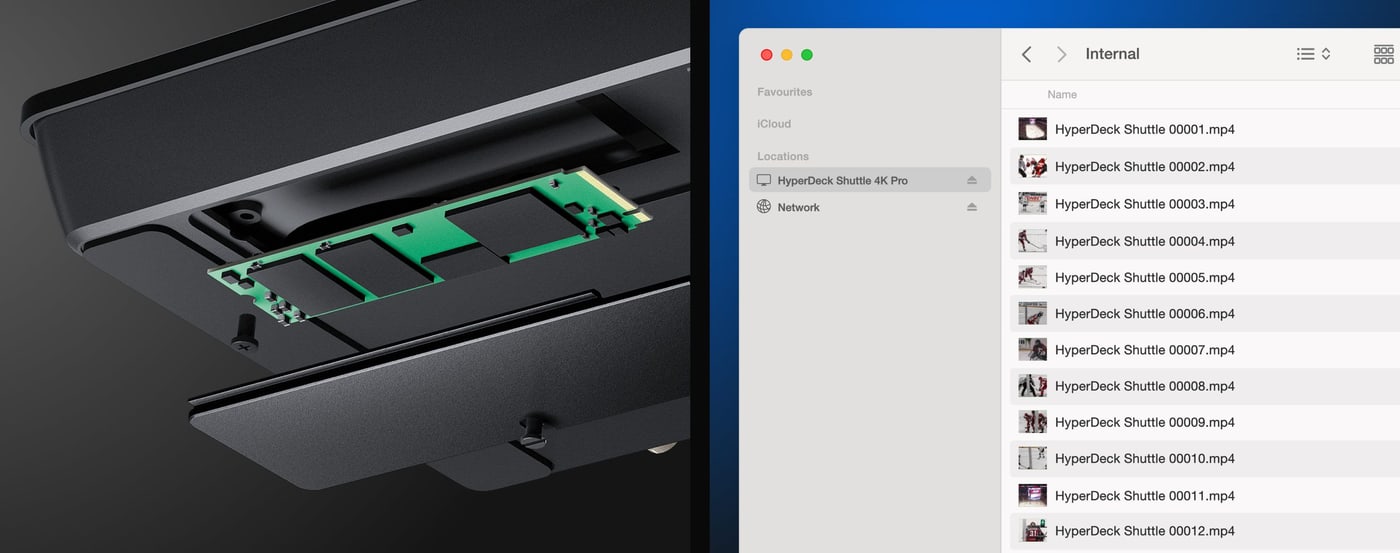 HyperDeck Shuttle 4K Pro – Interné sieťové úložisko M.2