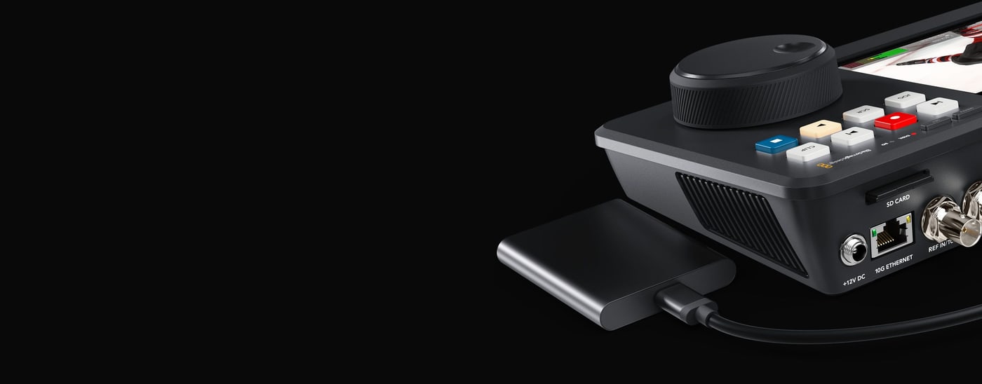 HyperDeck Shuttle 4K Pro – SD karty a externé disky USB-C