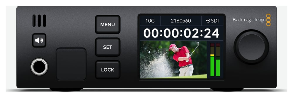 Blackmagic 2110 IP SDI to HDMI 12G – Kontrola na čelnom paneli