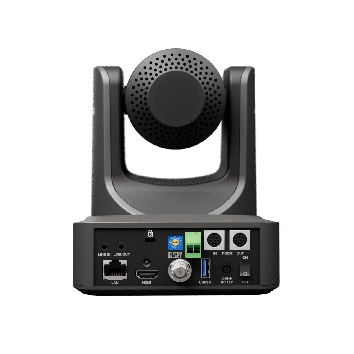 Zadné konektory kamery Atomos A-Eye 4K-20X