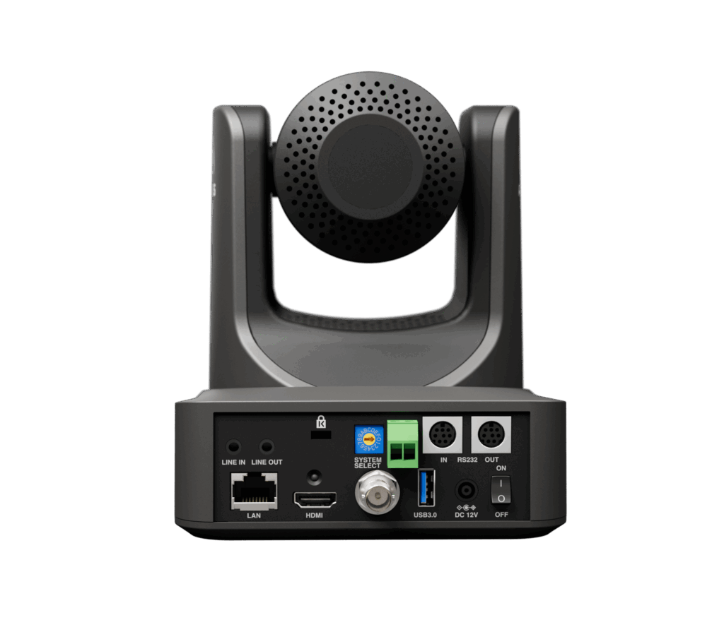Zadný panel Atomos A-Eye HD-20X s portmi HDMI, 3G-SDI, USB, Ethernet a ovládania