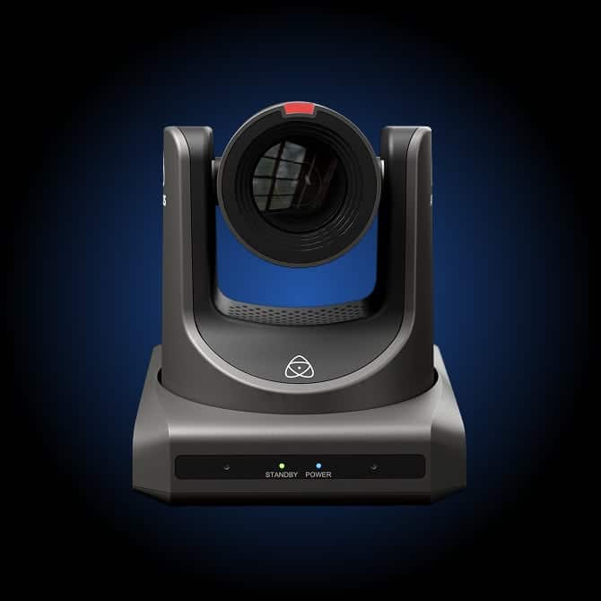 Predná strana Atomos A-Eye HD-20X s indikátormi pohotovostného režimu, napájania a tally