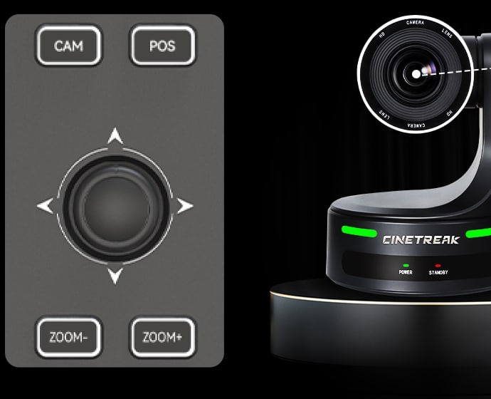 CineTreak Mixer Plus – Ovládanie PTZ kamier cez VISCA over IP