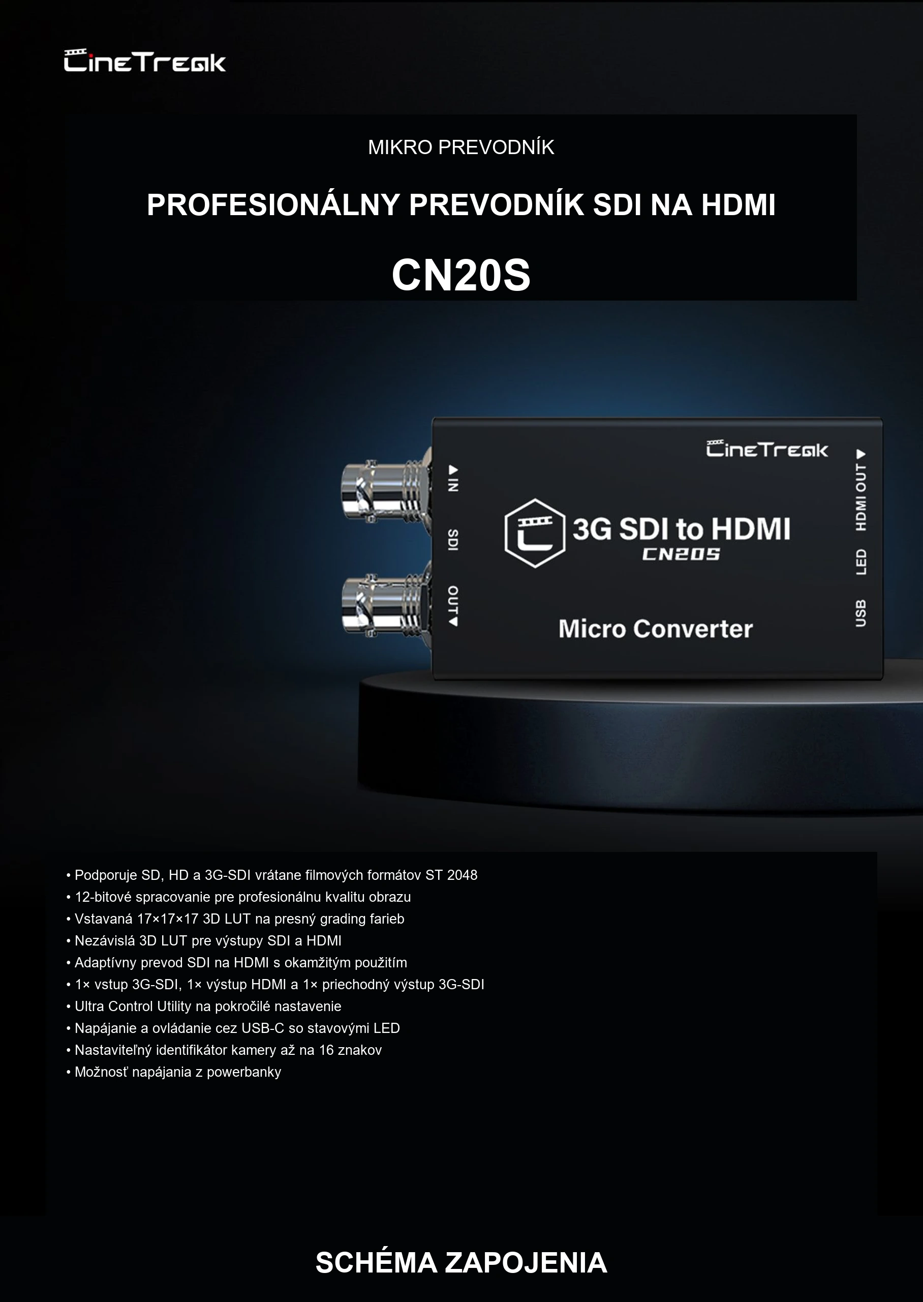 PROFESIONÁLNY PREVODNÍK SDI NA HDMI