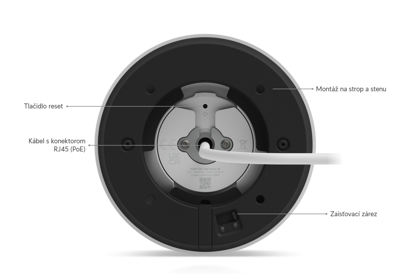 Ubiquiti UniFi Protect G6 Turret, biela