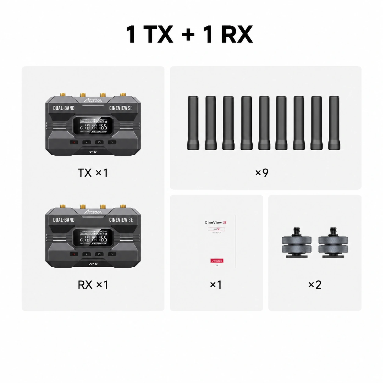 Accsoon CineView SE · Kompletná sada 1TX + 1RX