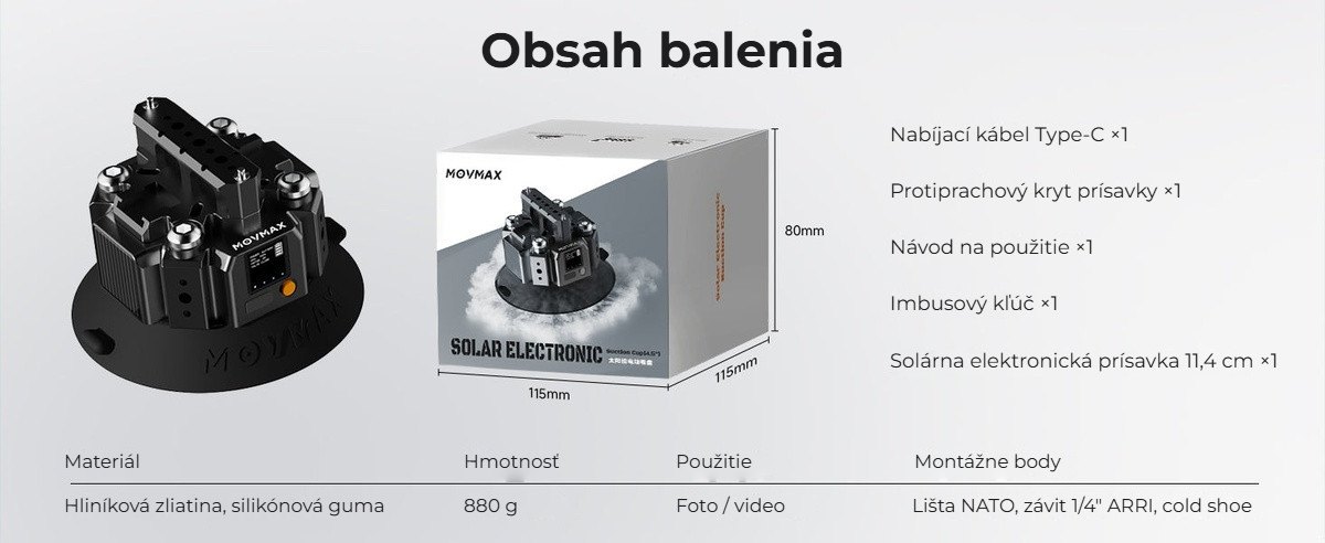 Obsah balenia a parametre