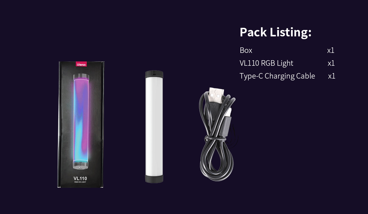 Ulanzi VL110 Magnetic RGB LED Tube Light (9.4