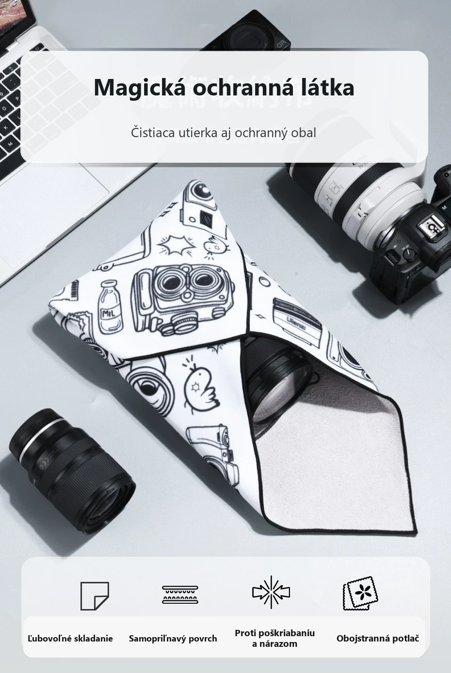 Preložená infografika ochrannej tkaniny Ulanzi C068