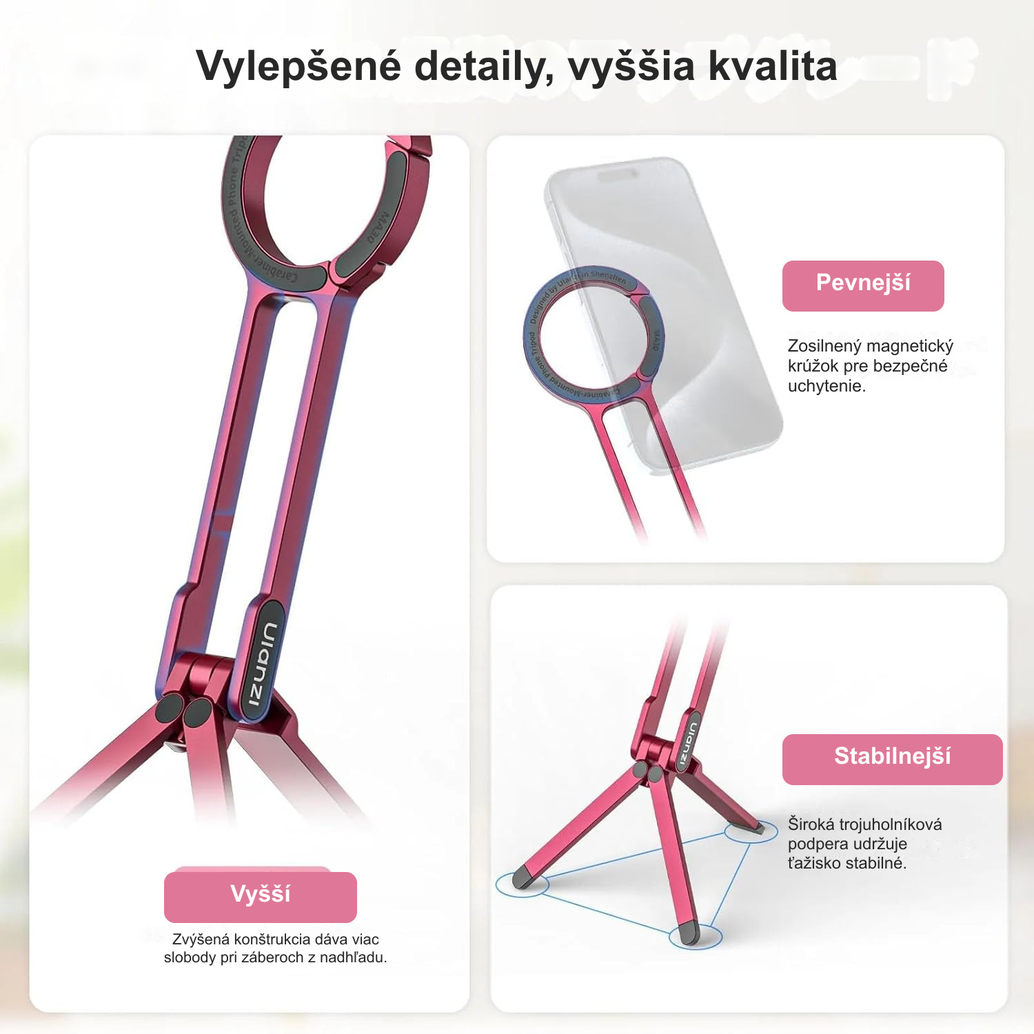 Vylepšené detaily, vyššia kvalita