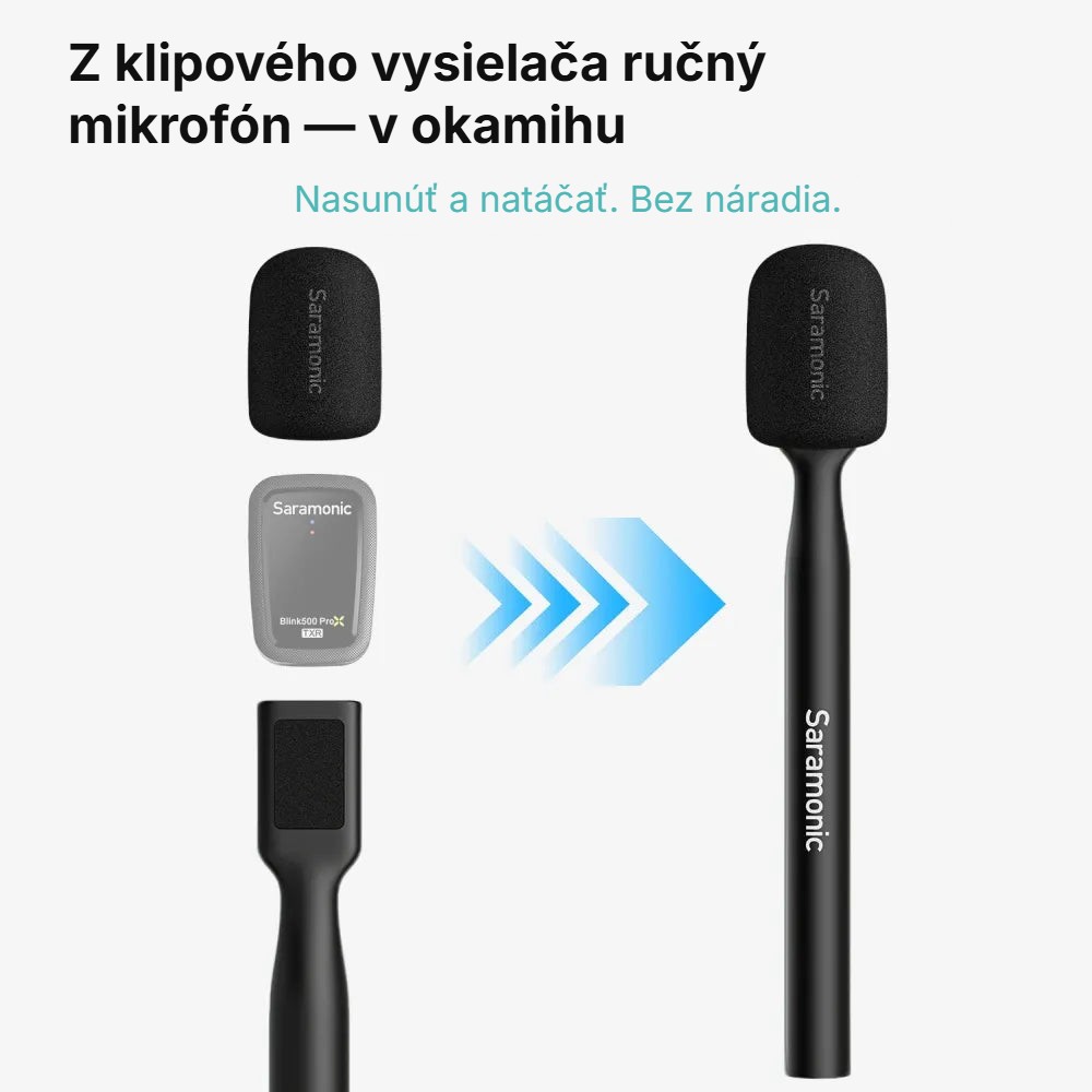 Saramonic SR-MH1 – Nasunúť a natáčať