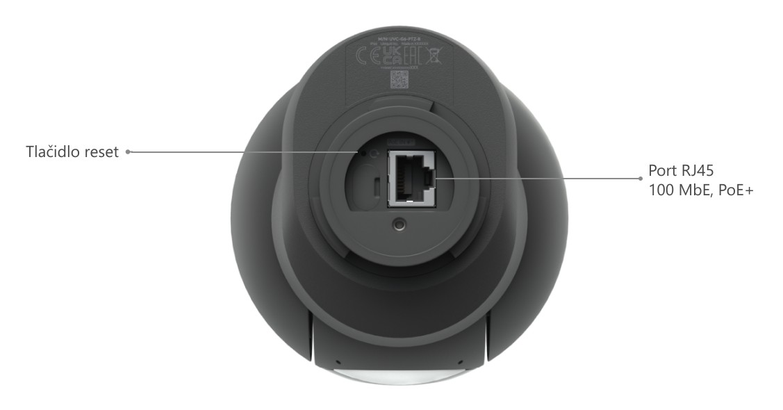 Ubiquiti UniFi Protect G6 PTZ, čierna – spodná strana kamery