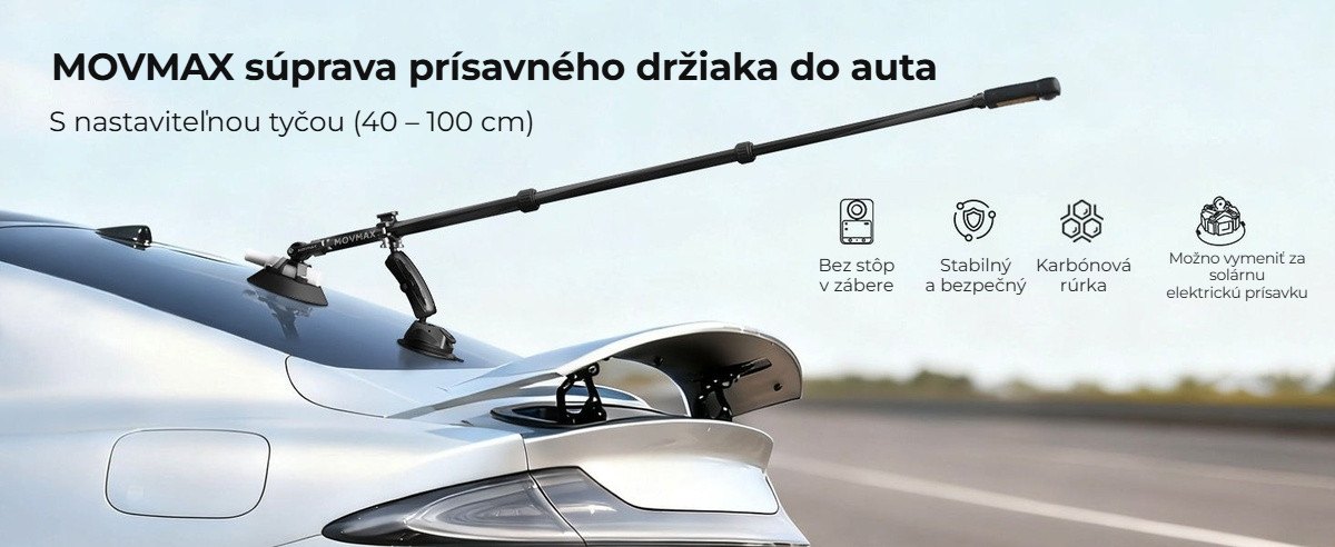 Prísavný držiak do auta s tyčou