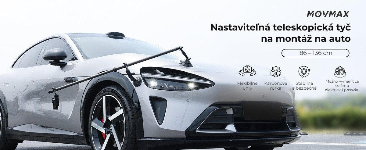 Teleskopická tyč na montáž na auto