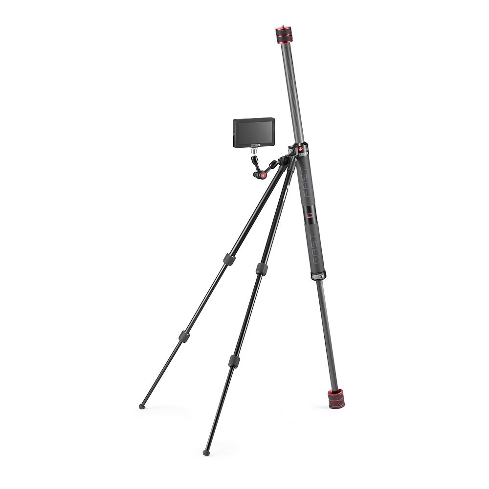 Gim-Pod s voliteľným ramenom Micro Arm a monitorom na GimBoome