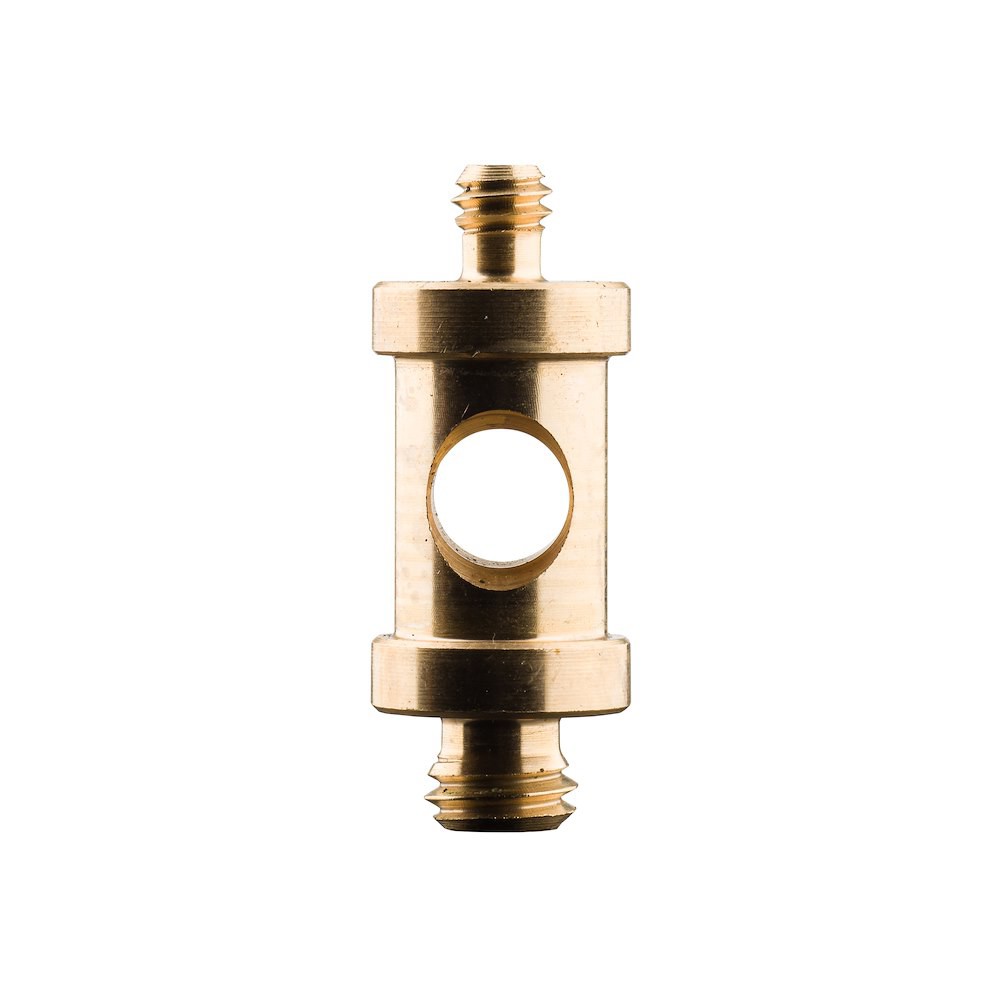 Krátky mosadzný spigot Manfrotto 118 s pripojením 1/4 a 3/8 palca