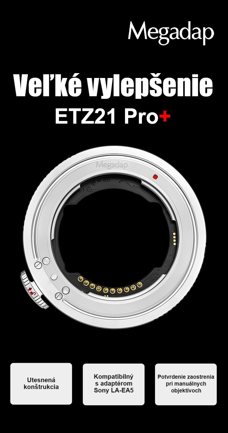 Megadap ETZ21 Pro+ – adaptér Sony E na Nikon Z