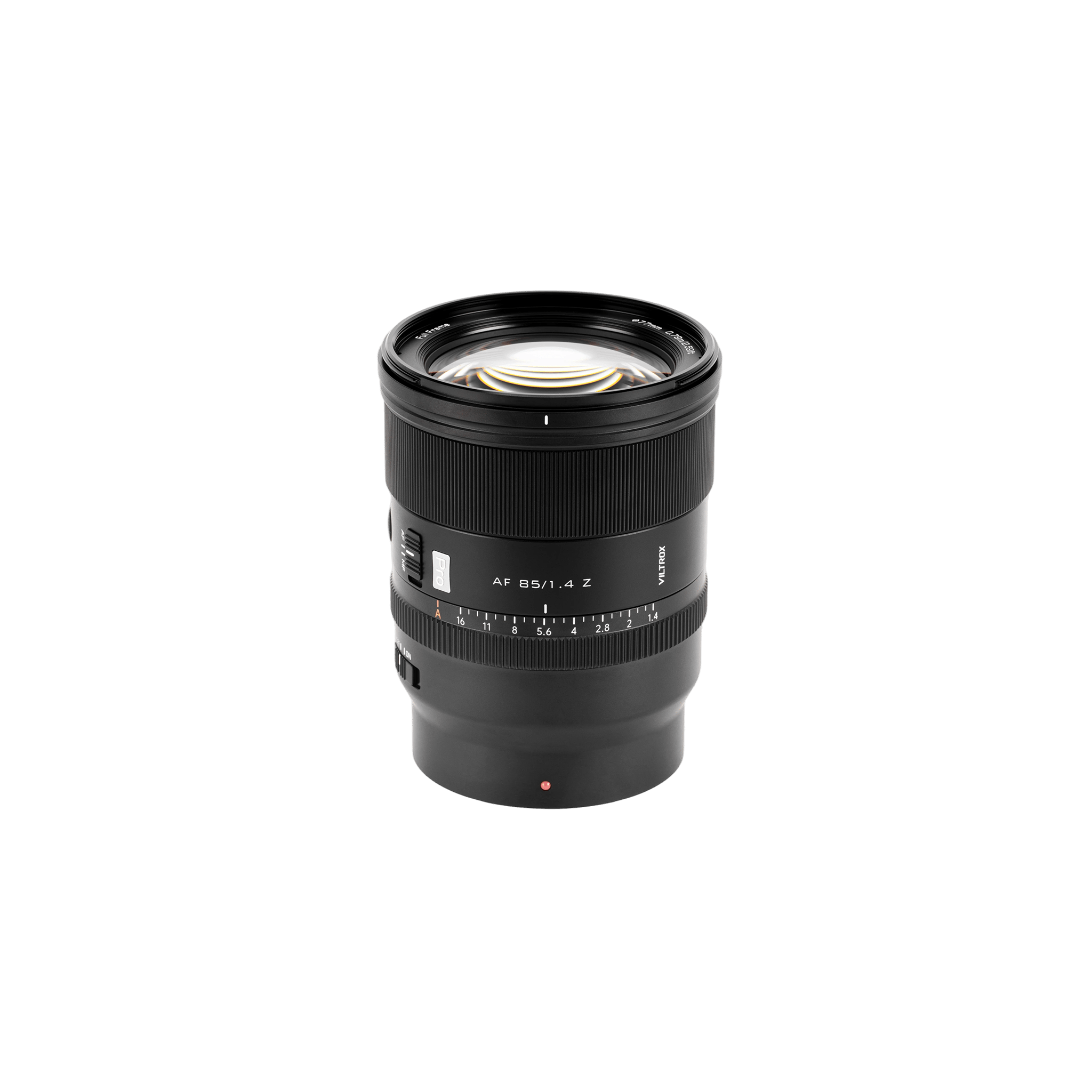 Přední pohled na Viltrox AF 85 mm F1.4 Pro Z