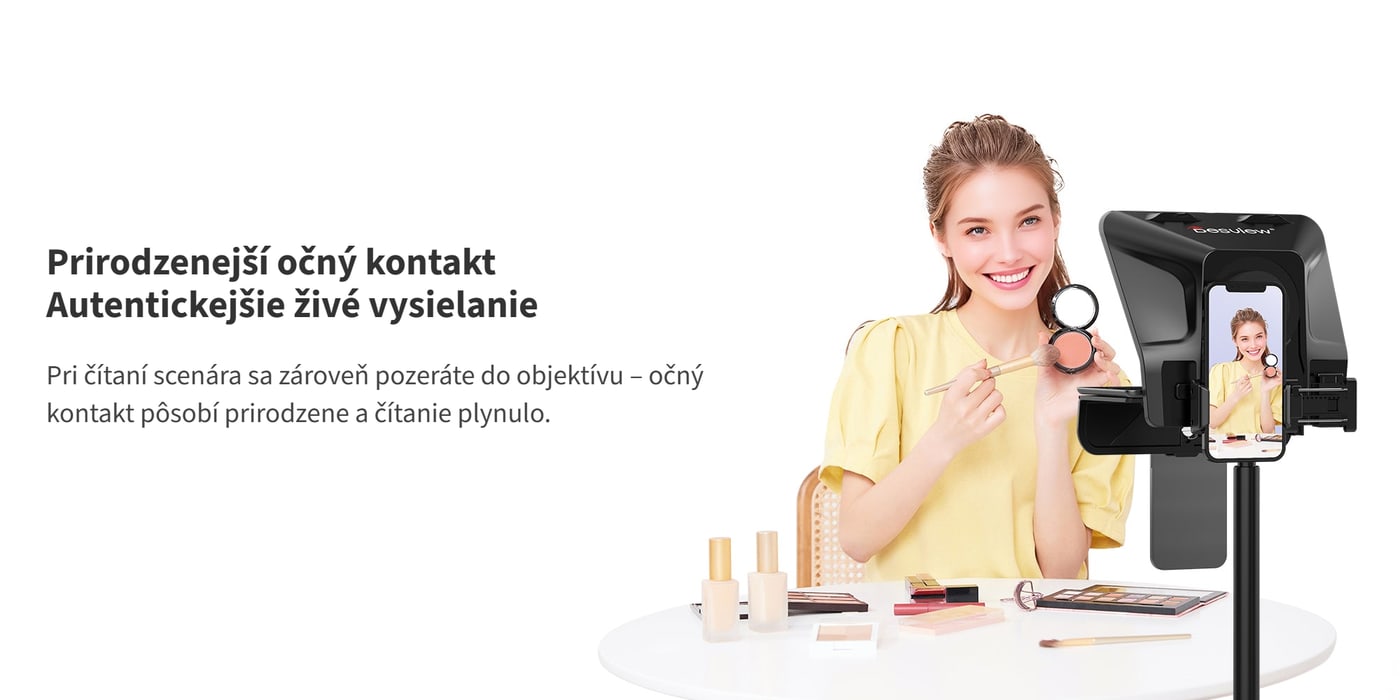 Pohľad do objektívu namiesto do papiera