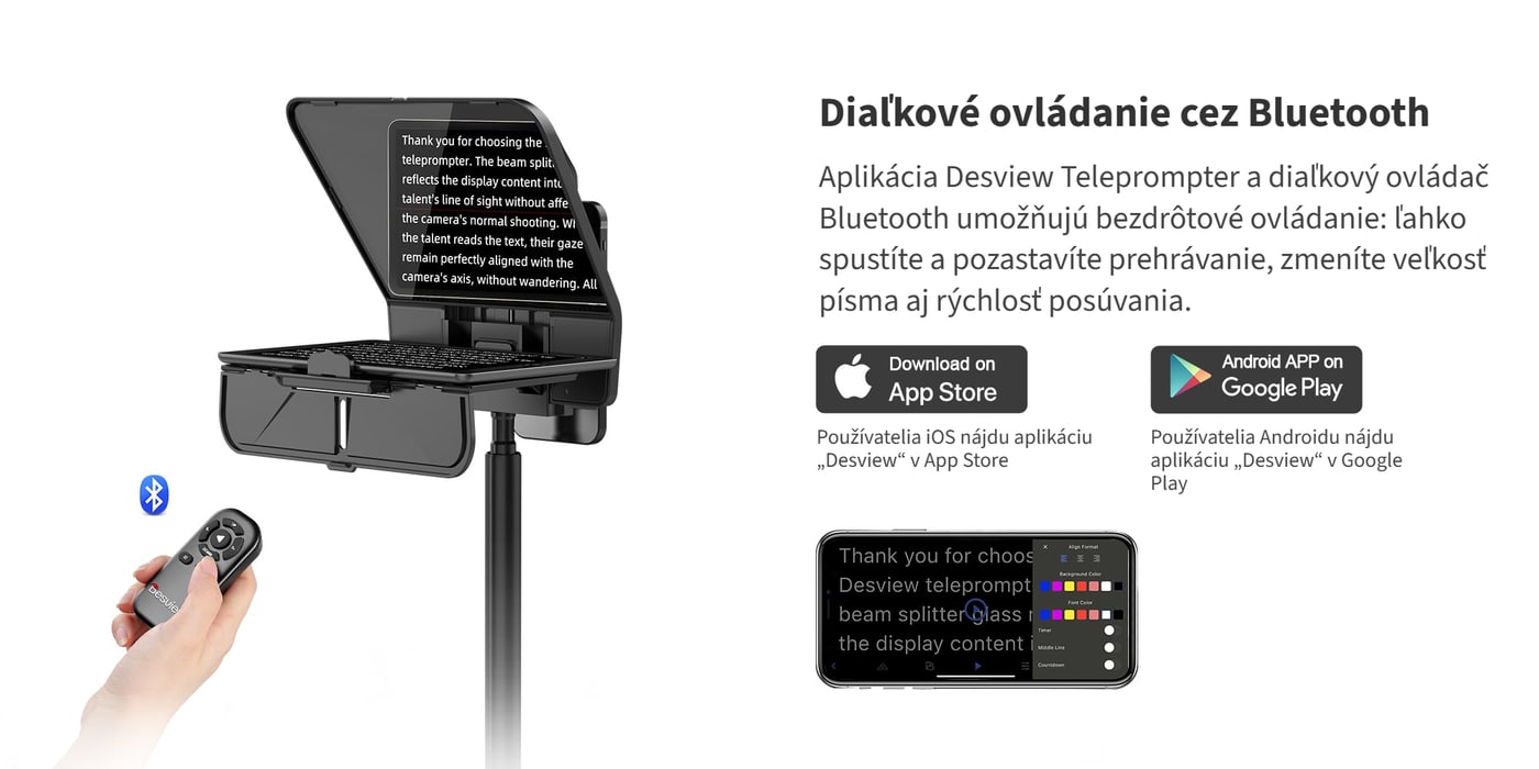 Aplikácia a diaľkový ovládač
