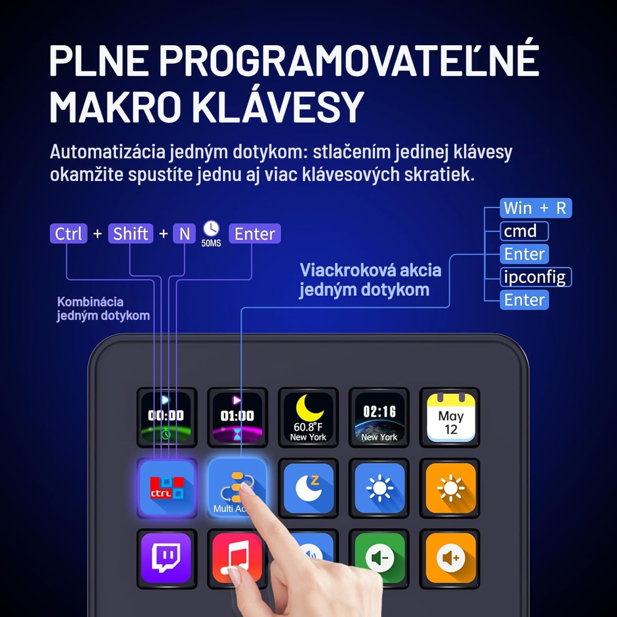 Makrá jedným stlačením