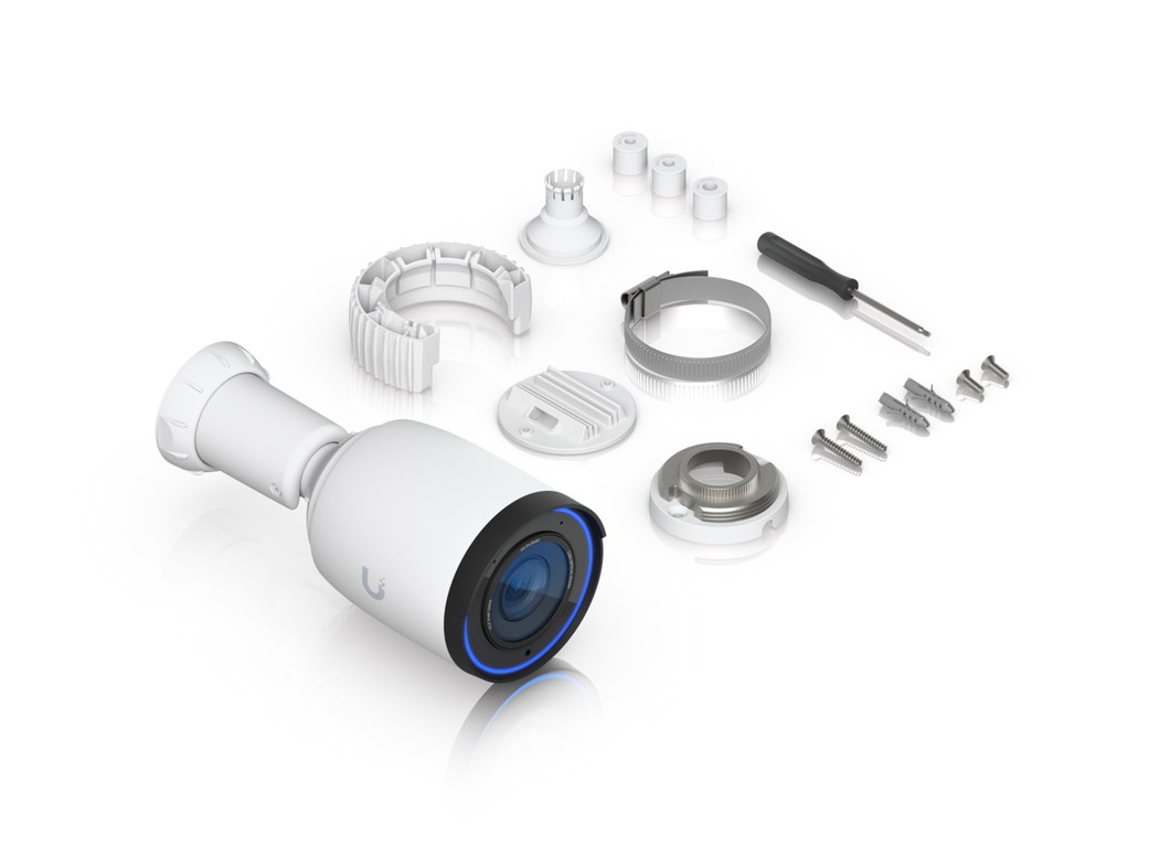 Ubiquiti UniFi Protect G6 Pro Bullet, biela – Montáž na stenu, strop aj stĺp